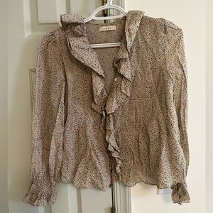 Doen hardy top in mustard California wildflower